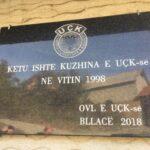 Pllakë Përkujtimore e Kuzhinës së UÇK-së - Bllacë, Suharekë
