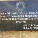 Pllakë Përkujtimore Celulat e para të UÇK-së-Bllacë, Suharekë